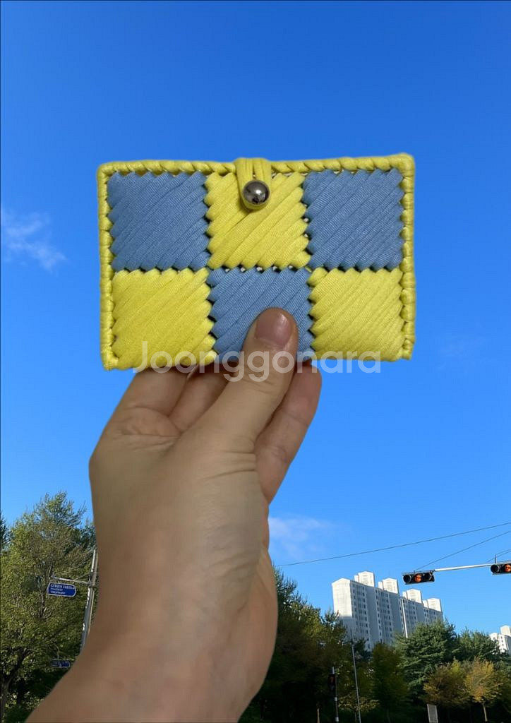 핸드메이드 체크보드 카드지갑--3