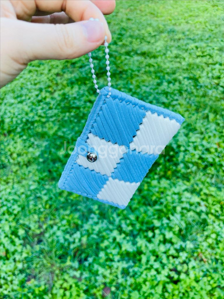 핸드메이드 체크보드 카드지갑--1