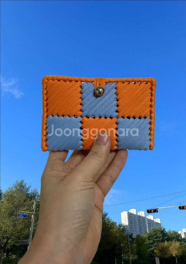 핸드메이드 체크보드 카드지갑--5
