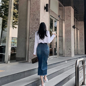 구즈 제작 데님롱sk 새상품