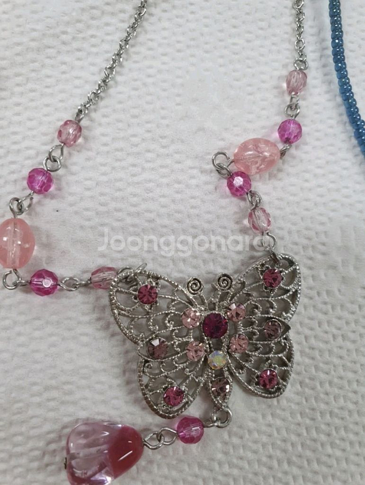 나비 팬던트 목걸이--1