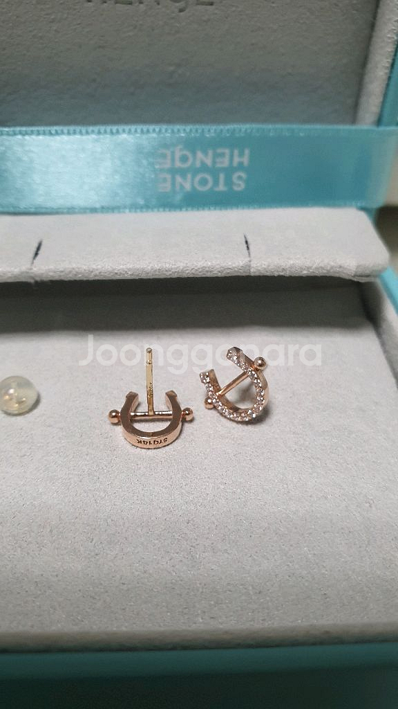 14k 스톤헨지 럭키유 귀걸이 P1405 로즈골--4