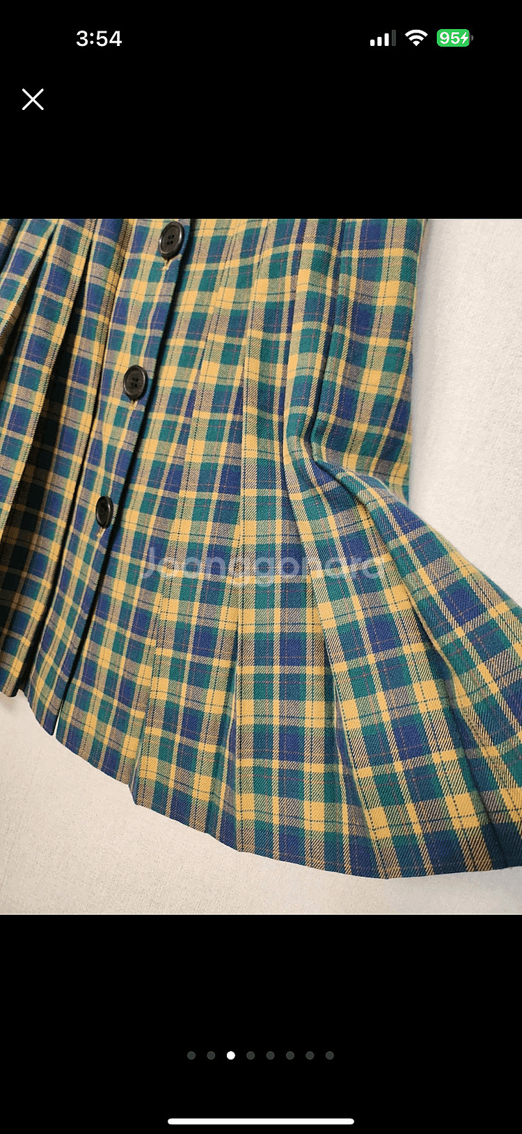 정품 입생로랑 플레어 플리츠 스커트 미사용--0