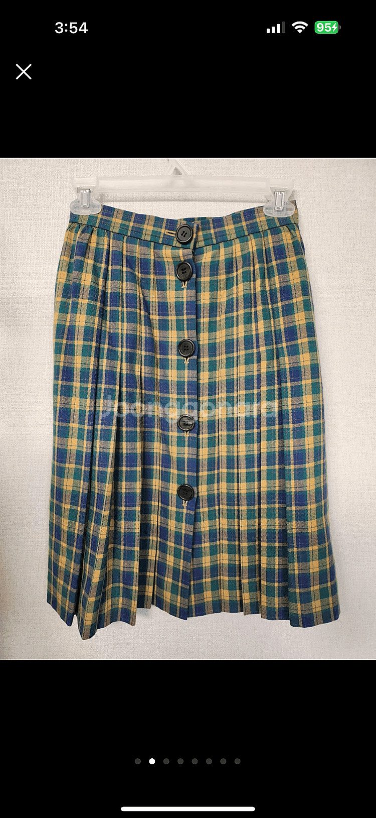 정품 입생로랑 플레어 플리츠 스커트 미사용--1