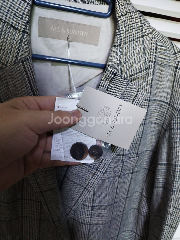 새거 42 올앤선데이 체크 블레이져--1