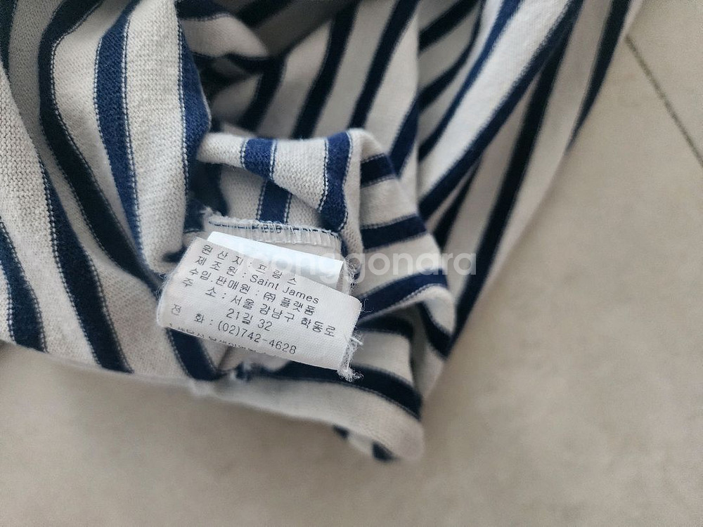 세인트 제임스 도톰면티셔츠 34사이즈가을긴팔발아요--6