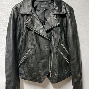 KASI BADY 블랙 가죽 라이더 자켓 66(55)