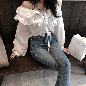 구즈 샤도르블라우스 화이트 새상품