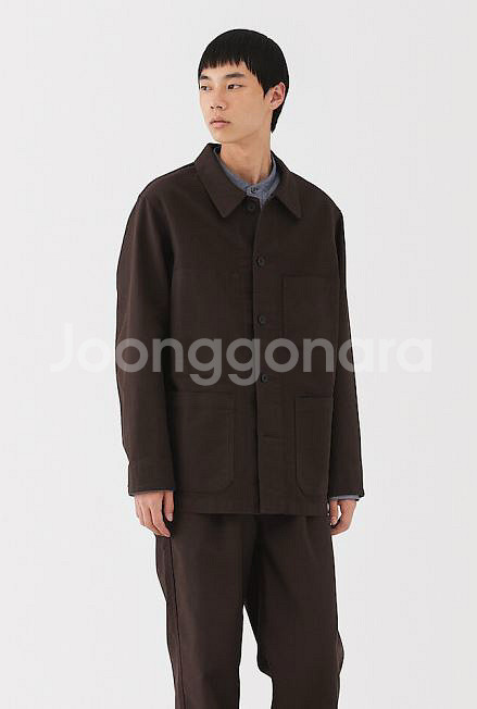 무인양품 muji 케이폭 혼방 몰스킨 워크자켓 xl--0