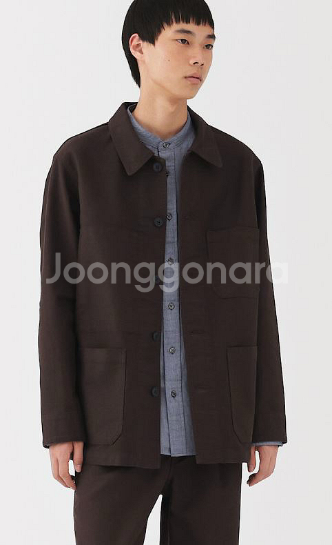 무인양품 muji 케이폭 혼방 몰스킨 워크자켓 xl--1