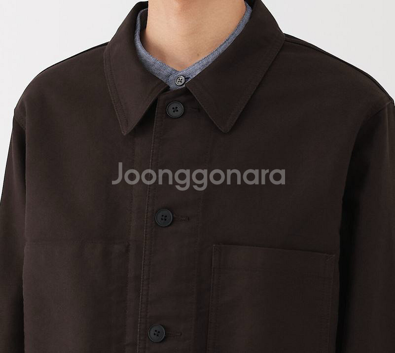 무인양품 muji 케이폭 혼방 몰스킨 워크자켓 xl--2