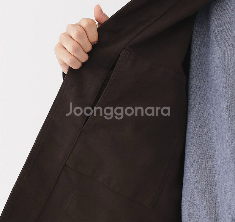 무인양품 muji 케이폭 혼방 몰스킨 워크자켓 xl--3