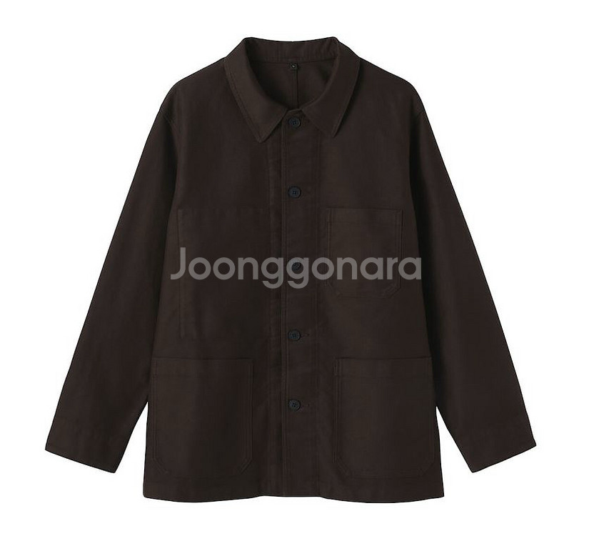 무인양품 muji 케이폭 혼방 몰스킨 워크자켓 xl--5