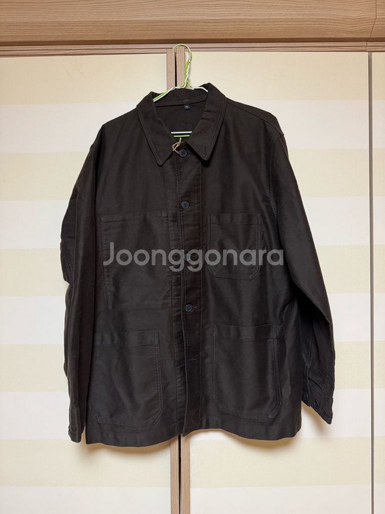 무인양품 muji 케이폭 혼방 몰스킨 워크자켓 xl--8