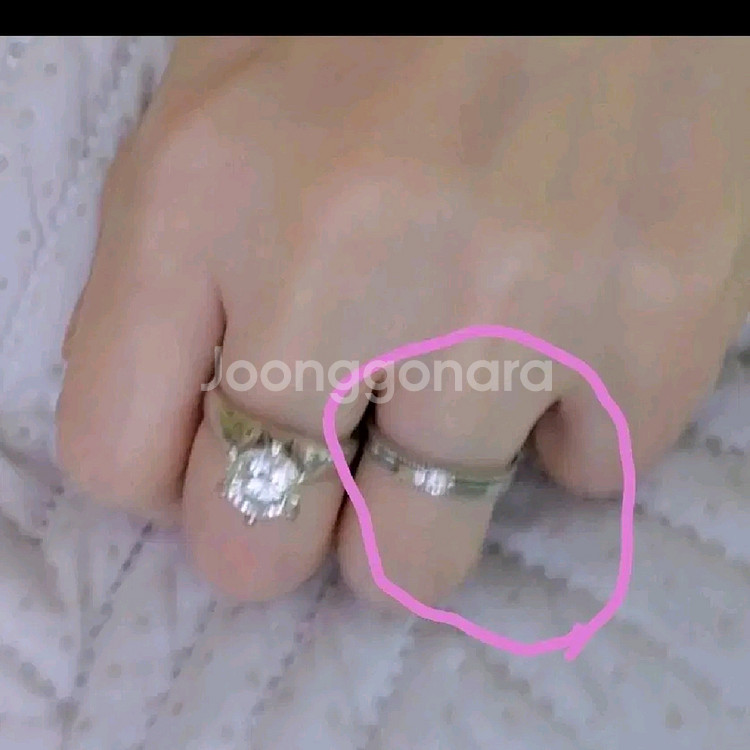 플래티늄 다이아몬드 반지--1