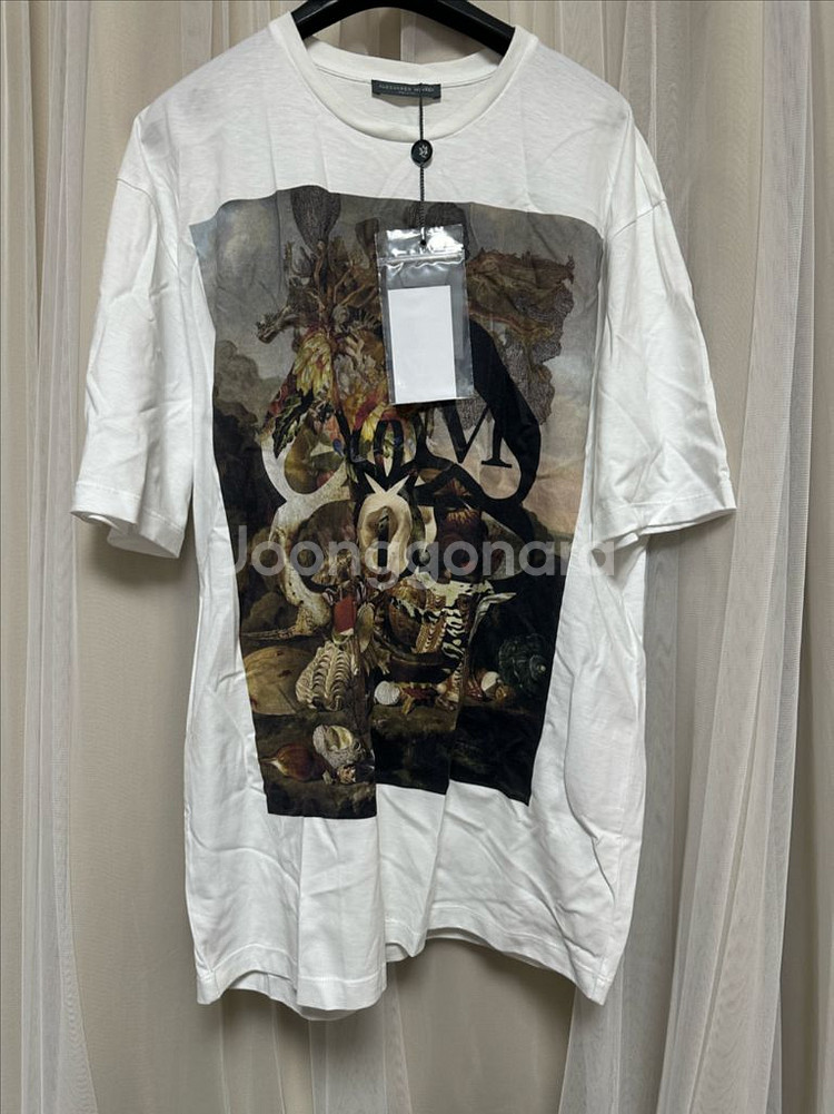 알렉산더 맥퀸 프린트 티셔츠 it38--1