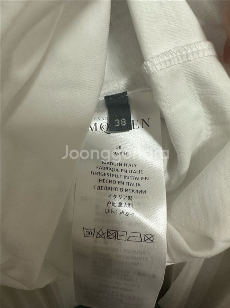 알렉산더 맥퀸 프린트 티셔츠 it38--3