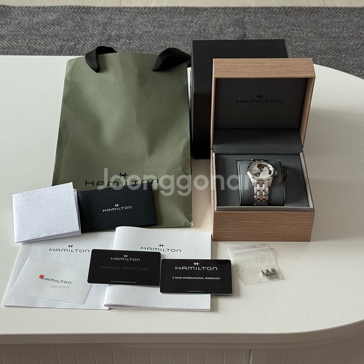 해밀턴 재즈마스터 오픈하트 최신형 자개판 36mm 오토--0