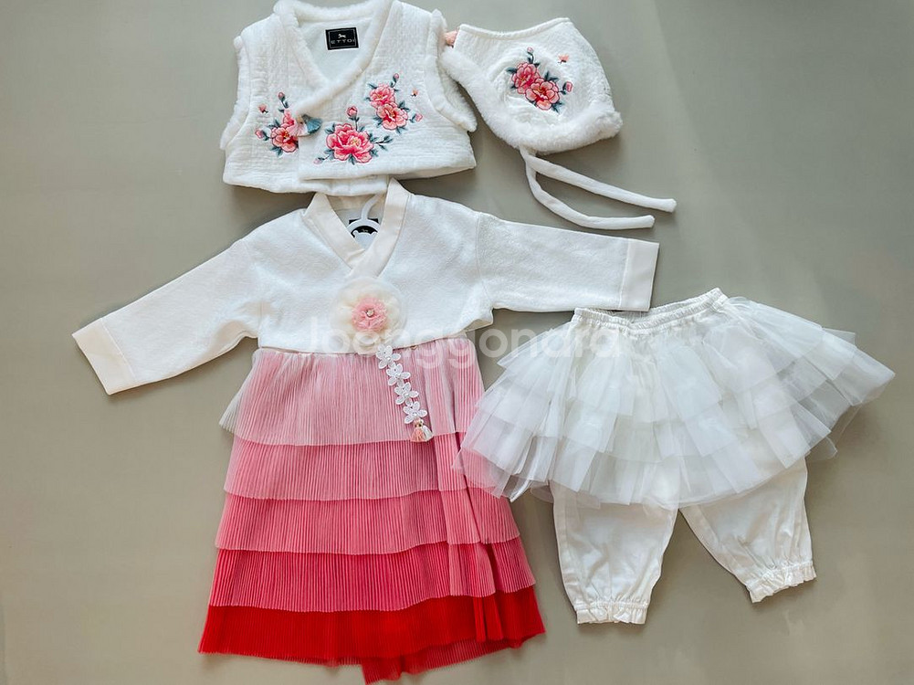 에뜨와 한복 알리샤 클래식 아기 돌한복 고급한복 풀세트--0