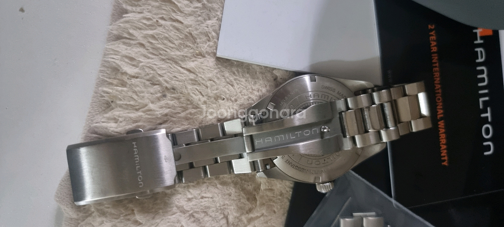 해밀턴카키필드 쿼츠시계 (풀세트)40mm--3