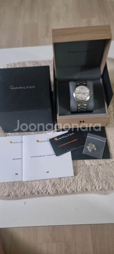 해밀턴카키필드 쿼츠시계 (풀세트)40mm--1