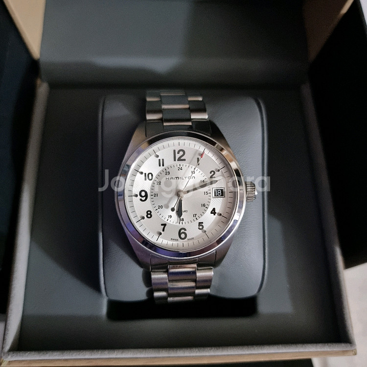 해밀턴카키필드 쿼츠시계 (풀세트)40mm--0