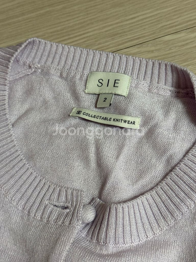 시에 sie 리아텐셀울버튼가디건 라일락m 무배--2