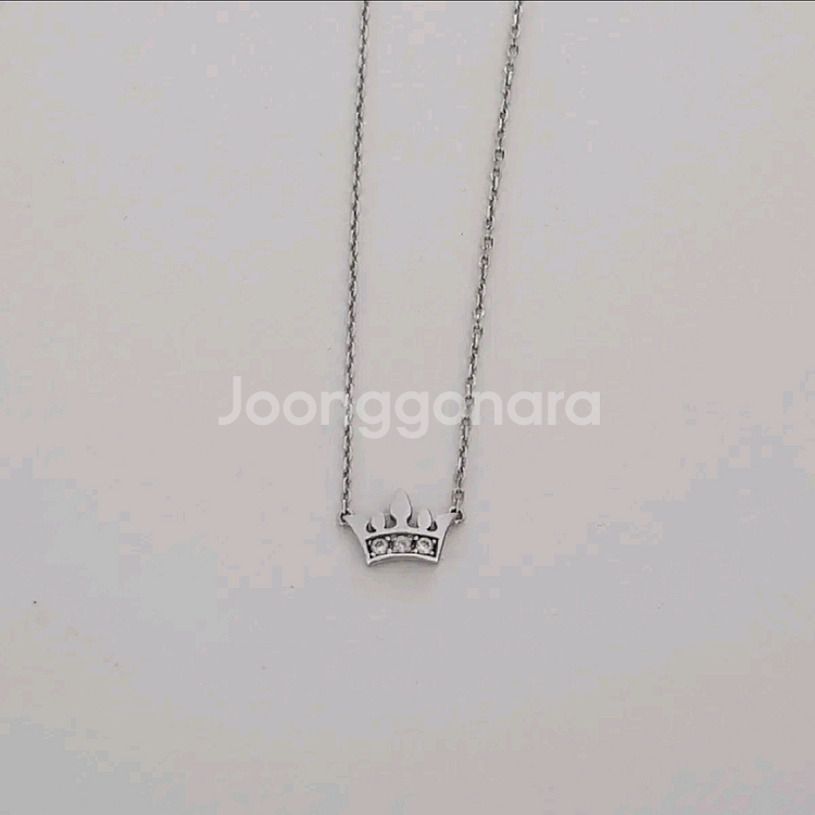 제이에스티나 14K 화이트골드 목걸이--0