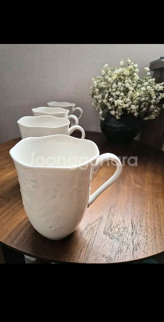레녹스 메도우 화이트 머그4개,개당15000--3