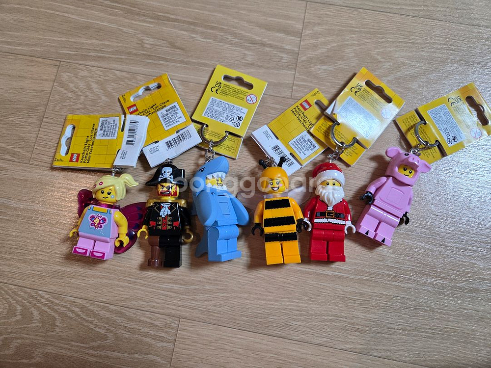 레고 라이트 키링 해적 산타 상어 돼지 나비 꿀벌--0