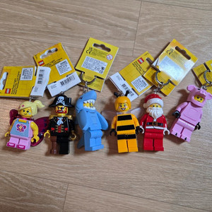 레고 라이트 키링 해적 산타 상어 돼지 나비 꿀벌