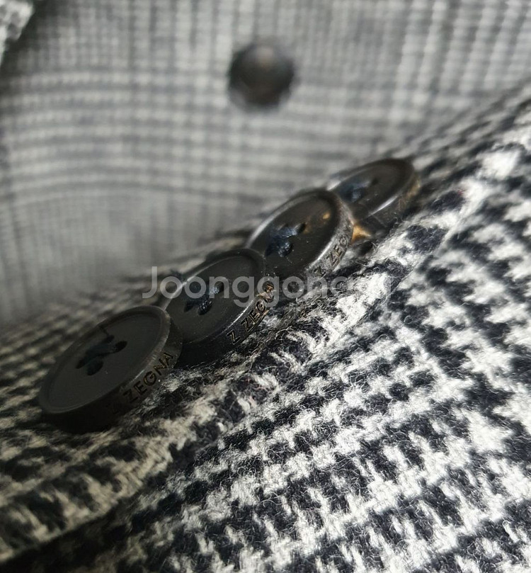 지제냐 더블 브레스티드 코트 남성 피크트라펠 zegna--3