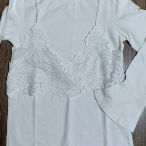 여아 면스판 레이스장식 블라우스 티셔츠