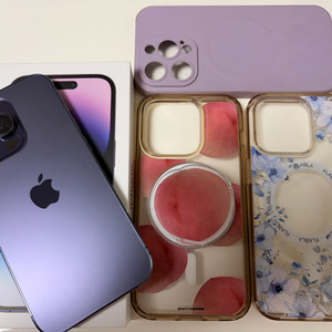 아이폰14프로 14pro 퍼플 256GB+맥세이프케이스