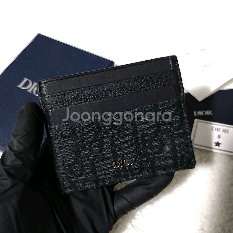 디올 오블리크 카드홀더 카드지갑 블랙--1