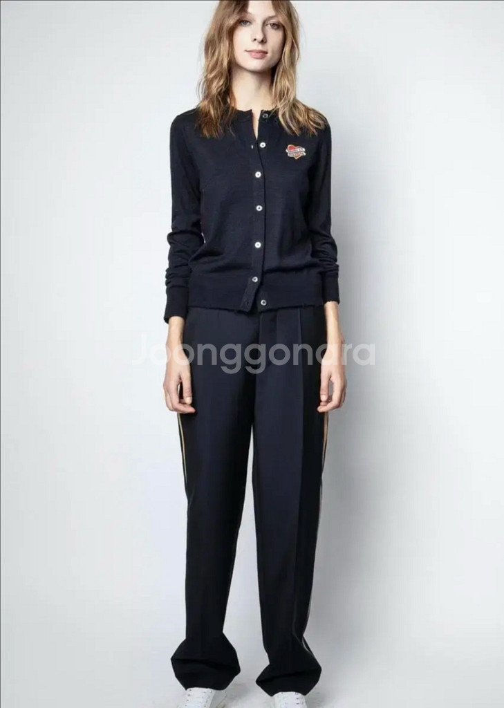 쟈딕앤볼테르 메리노울 하트패치 가디건 새상품--2