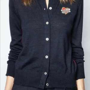 쟈딕앤볼테르 메리노울 하트패치 가디건 새상품