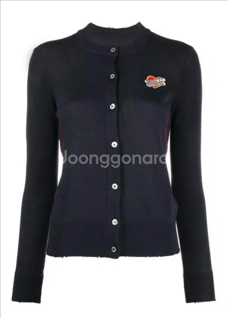 쟈딕앤볼테르 메리노울 하트패치 가디건 새상품--3