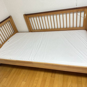 숲소리 원목 슈퍼싱글 침대 프레임 및 매트