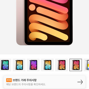 미개봉새상품) 아이패드 미니 6세대 256GB 핑크