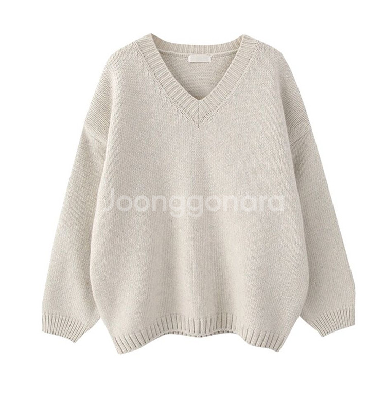 리엘 브이넥 니트 - F--2