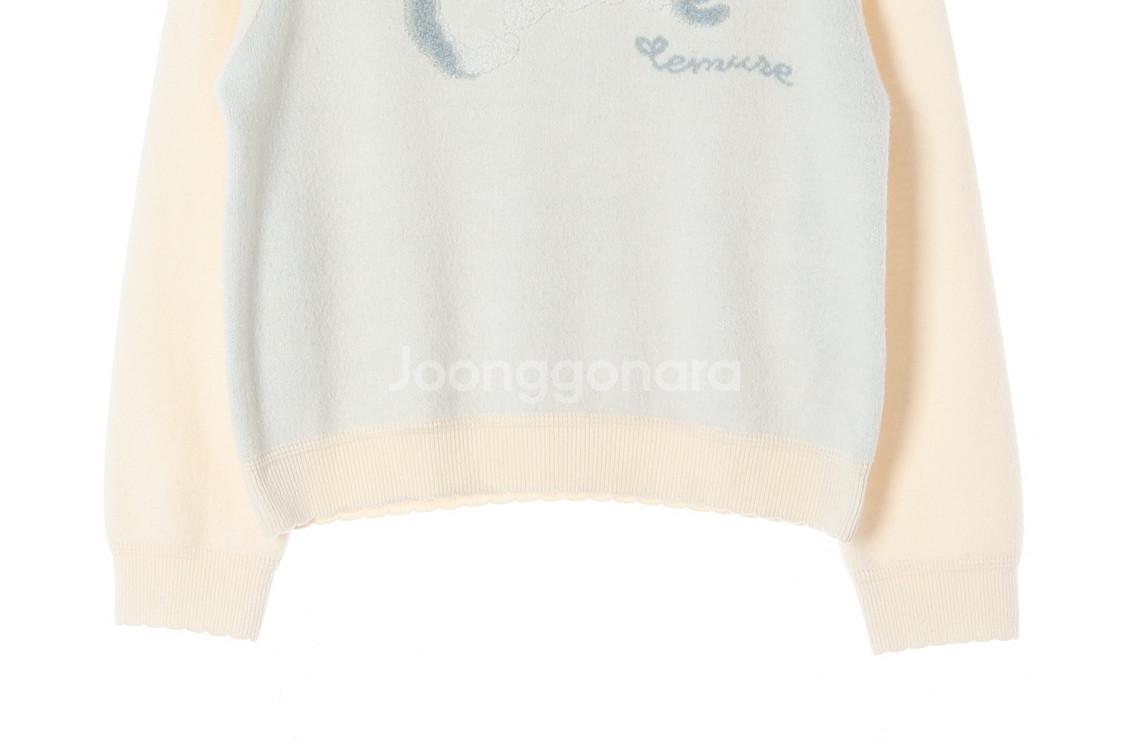 [M]올리브데올리브 울캐시미어 아이보리 숏 크롭 니트--2