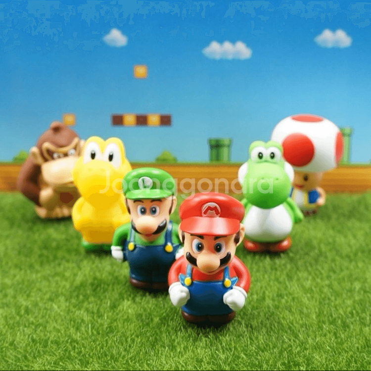 슈퍼마리오 소프트 피규어 6종 세트--1