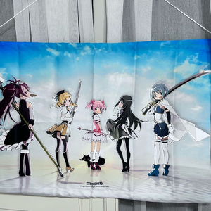 마도카 마기카 단체 대형 태피스트리 미소녀 피규어