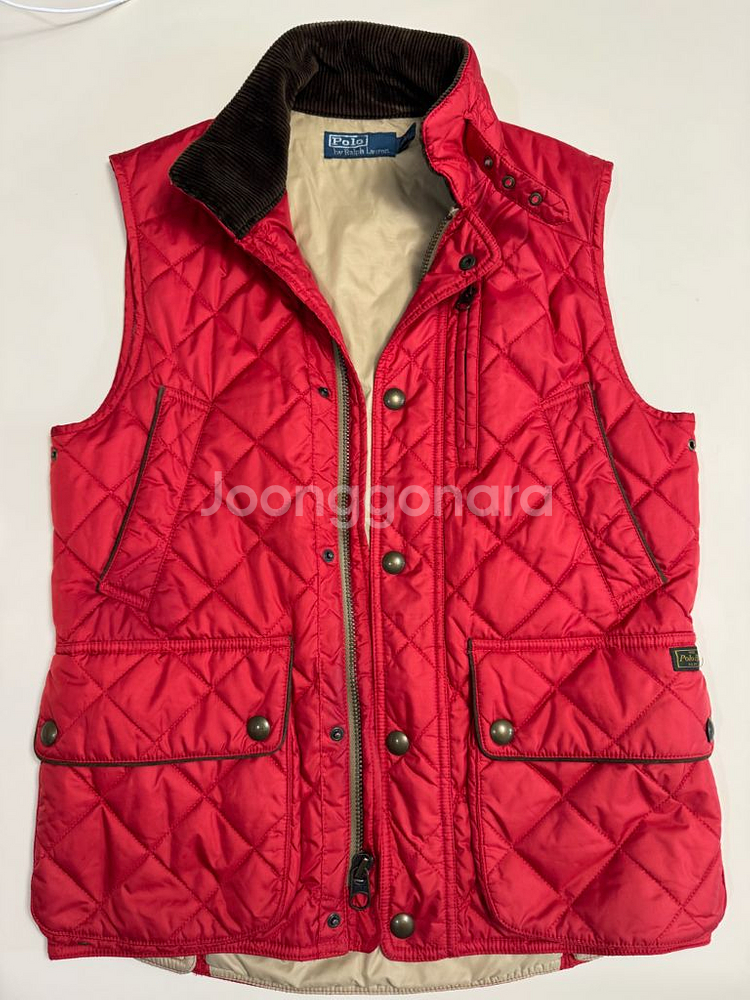 폴로 랄프로렌 퀼팅 조끼 레드 사이즈S--0