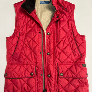 폴로 랄프로렌 퀼팅 조끼 레드 사이즈S