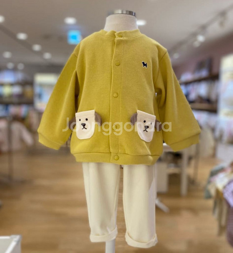 (새상품) 블루독베이비 도기가디건상하세트 110사이즈--1