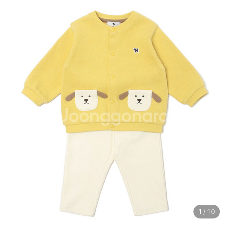 (새상품) 블루독베이비 도기가디건상하세트 110사이즈--0