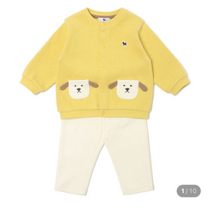 (새상품) 블루독베이비 도기가디건상하세트 110사이즈