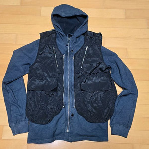 스톤아일랜드 섀도우 후드 집업 + 조끼 세트